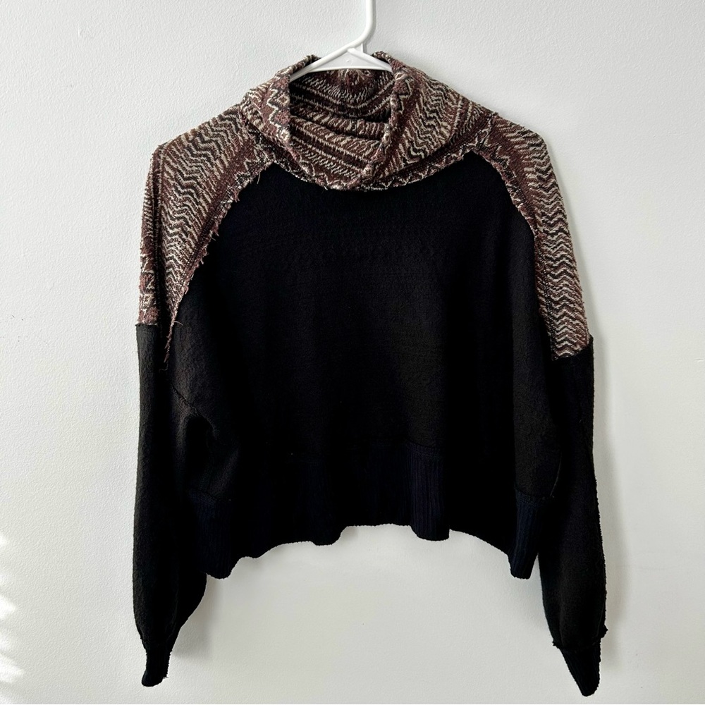 Free People At The Lodge Sweater Oversized Turtleneck Pullover XS We the Free